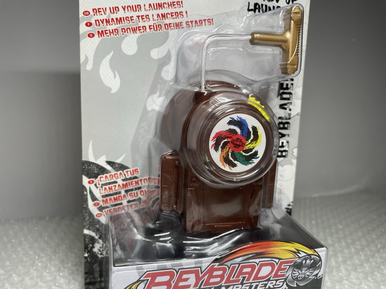 Rev Up Launcher Gold Brown Beyblade Metal Masters